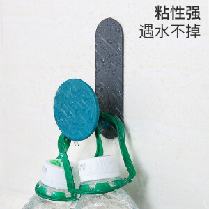 易时代 挂钩强力粘胶壁挂墙上壁金属衣服钩无痕宿舍壁挂式衣架门后厨房 孔雀绿+柠檬黄（4个）