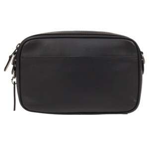 蔻驰（COACH） 奢侈品 男士中号单肩斜挎包黑色皮质 F39946 QBBK
