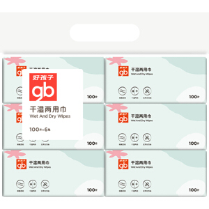 干湿两用巾100片*6包